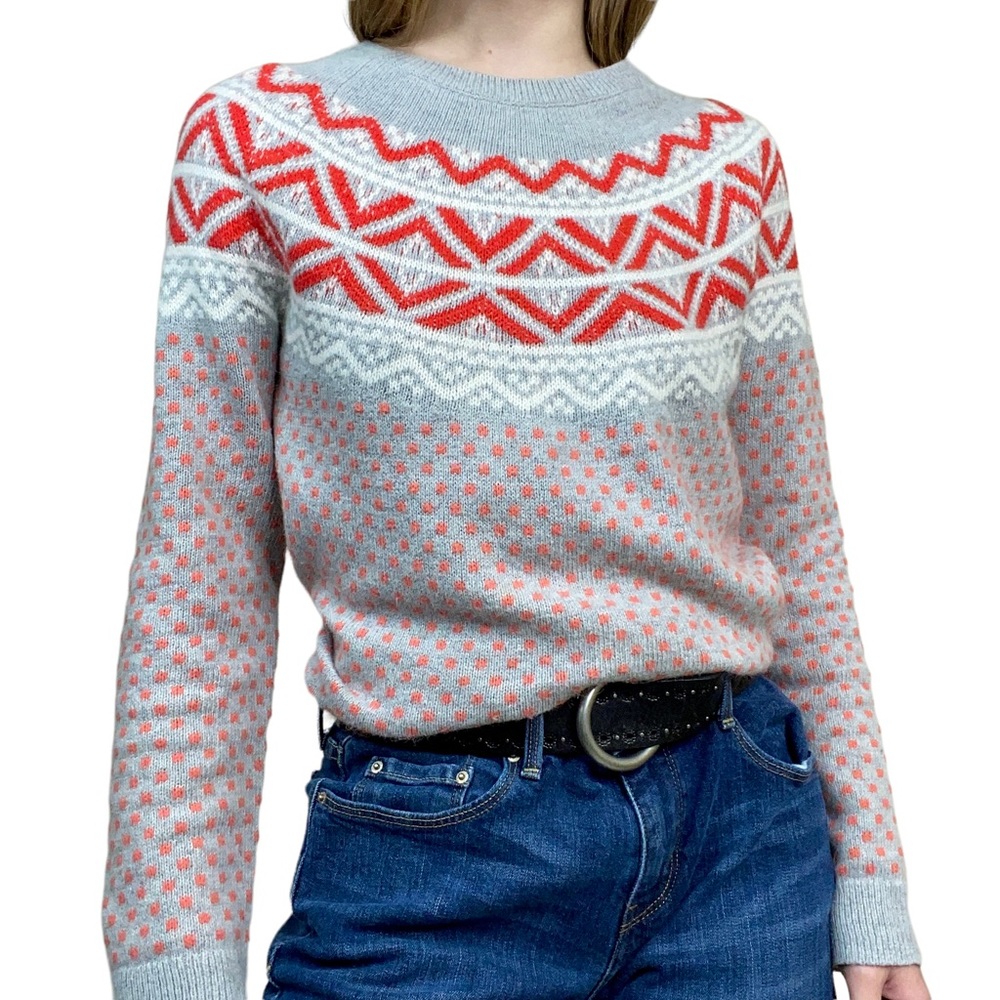 Gap 90s Fair Isle Rabbit Hair Sweater